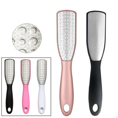 China Dean Skin Remover High-quality 304 Stainless Steel Pedicure Foot Callus Scrubs Remover With Soft Rose Black Grip Handle for sale