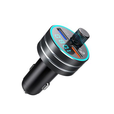 China 2021 Car Charger BT 5.0 C1 Car Kit FM Transmitter Hands Free MP3 Player With Dual USB Car Charger QC3.0 Fast Charger for sale