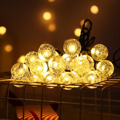 China Bubble Ball String Lights New Design Led Outdoor Waterproof Crystal Bubble Ball String Lights Solar String Lights 8 Modes For Christmas for sale