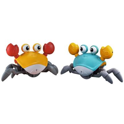 China Hot Selling New Design Plastic Kids Toys Cute Funny Automatic Induction Electric Crab Toys For Gifts for sale