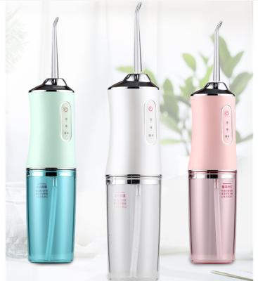 China New Design Hotel Easy To Carry Travel Water Flosser Cordless Dental Rechargeable Ultrasonic Teeth Cleaner for sale