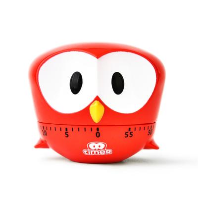 China New Kitchen Owl Shaped Abs Material Cute 60 Second Mini Mechanical Timer From Europe Design for sale