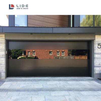 China Heat Insulation Stained Glass Sectional Garage Doors Folding Garage Door for sale