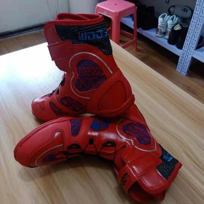 China PU Factory Price Fitness Leather Training Wrestling Muttahida Majlis-e-Amal Boxing Shoes For Men for sale