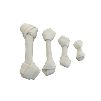 China Sustainable Private Label Rawhide Knotted Bone Dog Bones Dog Chews OEM Supplier Best Selling Pet Treats for sale