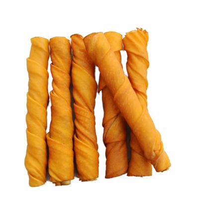 China Sustainable Porkhide Roll Natural Smoked Dog Chews Treats For Dog for sale