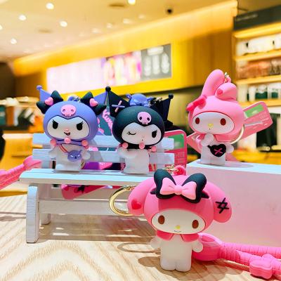 China Dickmon Pendant Manufacturers Wholesale Genuine Sweet 3D Doll Sanrio Key Chain Kuromi Car Bag Pendant Cartoon My Melody Keychain for sale