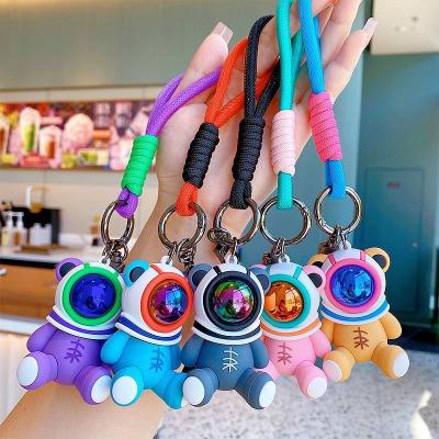 China Wholesale Rubber Dickmon Doll Bag Pendant 3D PVC Pendants Astronauts Support Key Chains Fashionable Cartoon Bear Keychains for sale