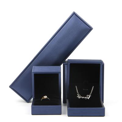 China 2020 Jewelry Set Box Jewelry Box Jewelry Earring Package Box Blue Customized Logo Cheap Wholesale Eco-Friendly Ring Earring Box jewelry for sale