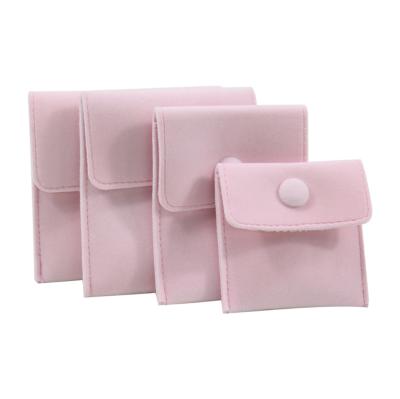 China 2021 Wholesale Eco-Friendly Cloth Luxury Packaging Bag Small Velvet Jewelry Pouch Jewelry Pouch Earring Ring Velvet Pouch Small Pink for sale