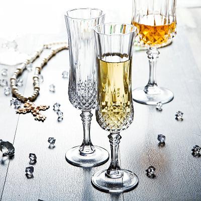 China Celebration Champagne Wedding Wine Glasses / Transparent Glass Cup With Lid for sale