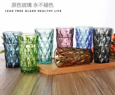 China Clear Lead Free Long Glass Cup / Household Dinner Drinking Glass Water Cup for sale