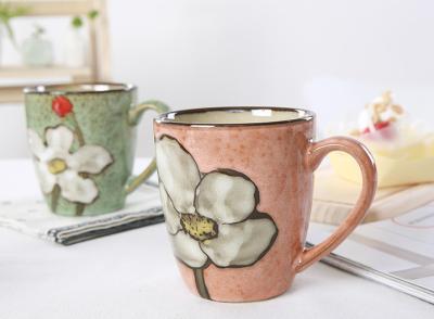 China Hand Painting Ceramic Mugs Coffee Eco Friendly Dishwasher Safe Cadmium Free for sale