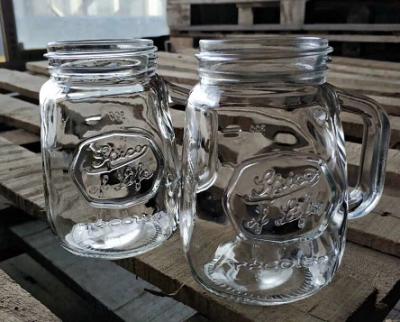 China 350ml Glass Storage Jars / Customized Glass Mason Jars With Lid for sale