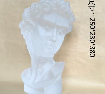 China Decorative Clear Crystal David Sculpture Handmade Gallery David Statue Head for sale