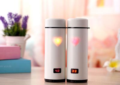 China Heart Shape Smart Drink Bottle Vacuum Cup Show Temperature For Drinking for sale