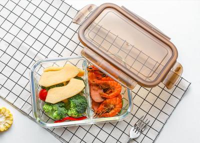 China Storage Glass Food Container With Lid / Glass Crisper / Microwave Glass Bowl for sale