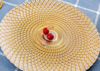 China Pineapple Pattern Orange Color Glass Fruit Plate / Plating Plate Use On Bar for sale