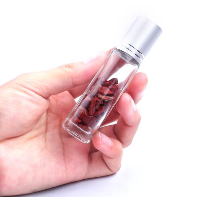 China Perfect for Essential Oils Natural Jade Roll-on Perfume Bottle Semi-Precious Stone Roll-on Essential Oil Bottle for sale