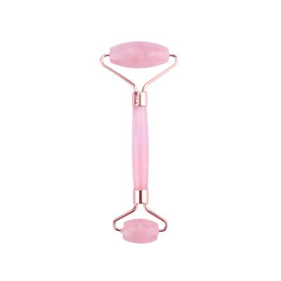 China Whitening Hot Selling 100% Natural Rose Quartz Roller and Amazon Gua Sha for Natural Face Massage Tools for sale