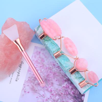 China Whitening Tools Natural Jade Roller For Face Best Price Sha Beauty Massage &Gua Hand Held Rose Quartz Roller for sale