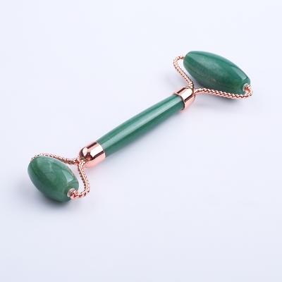 China Whitening High Quality 100% Pure Natural Facial Anti Aging Green Aventurine Jade Roller for sale