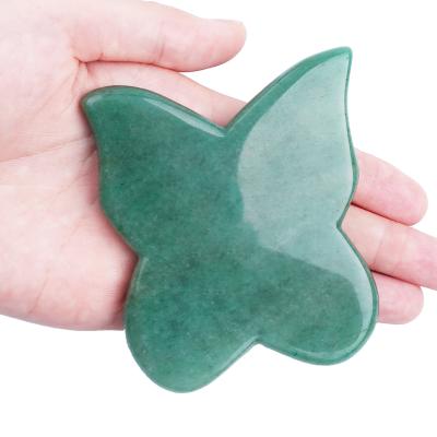 China Whitening Gua Sha Body Massage Tool Scraping Green Jade Gua Sha Stone for sale