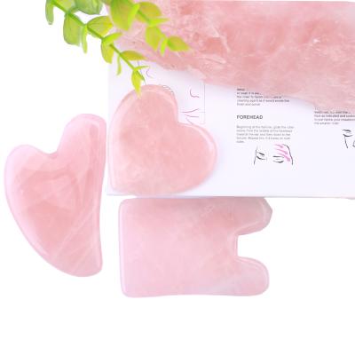 China Body Health Massage Factory Wholesale Gua Sha Board Rose Body Massager Stone Rose Jade Guasha Guasha New for sale