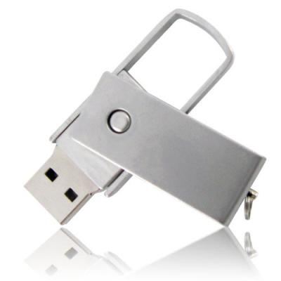 China Memoria USB blanca del eslabón giratorio con el anillo, impulsión 4gb 8gb 16gb 32gb de la pluma del eslabón giratorio en venta