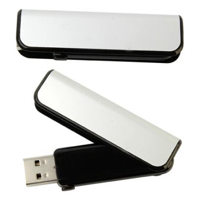 China Silver Swivel USB Flash Drive , Silk Printing Custom Logo Flash Drives 60*16*10mm for sale