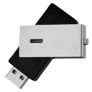 China High Speed  128gb Swivel Usb 2.0 Flash Drive 62*15*10mm  Black / Blue Color for sale