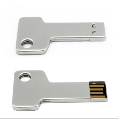 China Silver Color Keychain Usb Thumb Drive  For Business Hot Insert And Pull No Drive Needed for sale