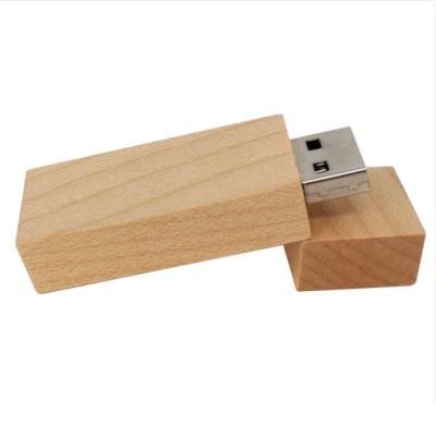 China Customized  Rotatable 8 Gig Wood Usb Drives With Logo  , Mini Wooden Pen Drive for sale