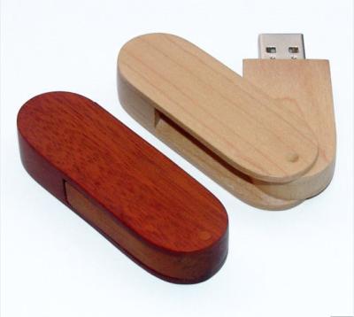 China 512mb de alta velocidad/2 memorias USB de madera del eslabón giratorio del carruaje, impulsión de madera de la pluma del USB en venta