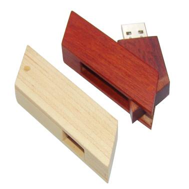 China Cute Rugged Swivel Wood USB Flash Drive For Pc ,  Wood Engraved Flash Drives for sale