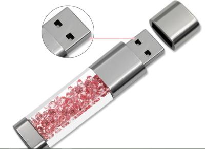 China Customised   8GB 3D Usb 3.0 Mini Usb Flash Drive Glass Crystal  3MB To 8MB/S for sale