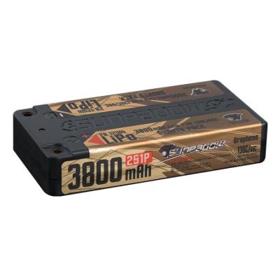 China Toys SUNPADOW Competition Short-Pack Lipo Battery 3800mAh-7.4V-2S1P Gold Series for sale