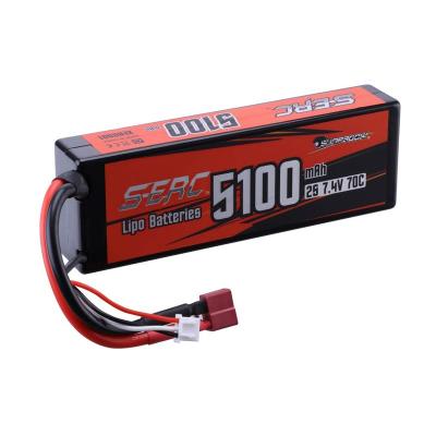 China Hard Toys 2S 7.4V Lipo Battery 5100mAh 70C Case With XT60 Connector for sale