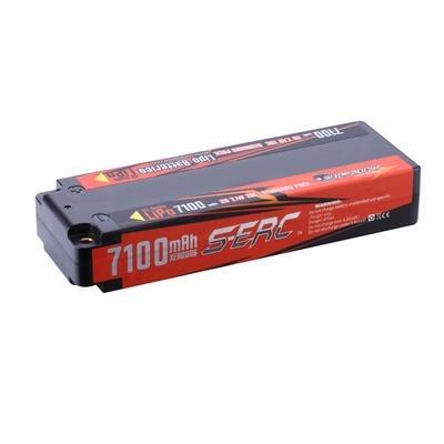 China Hard Toys 7.4V 2S Lipo Battery 70C 7100mAh Case with 4mm Bullet for RC Buggy Hobby for sale