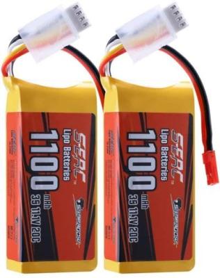 China RC Toys 11.1V 3S Lipo Battery 20C 1100mAh With JST Plug For RC Quadcopter 2 Units Per Pack (Buy One Get Two) for sale