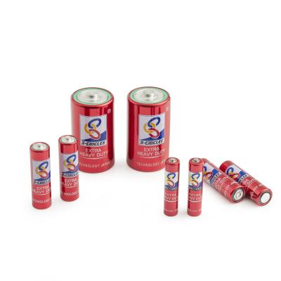 China Cheap Toys Battery R6 AA UM-3 1.5V R6P Batteries Zinc Carbon Battery for sale