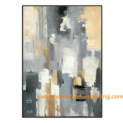 China Handmade Abstract Gold Foil Oil Painting on Canvas Luxurious Thick Texture Wall Art for Living Room Decoration for sale