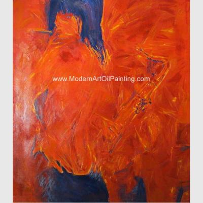 China Mulher Art Oil Painting moderno, Art Paintings Smoking Woman Saxophone abstrato à venda