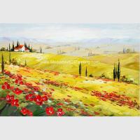 China Decoratief Landschap Toscanië die Acryl Met de hand geschilderd Modern Art Painting schilderen Te koop