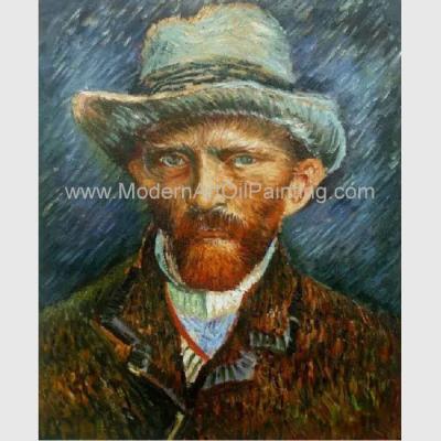 China Vincent Van Gogh Paintings Self Portrait-Wiedergabe auf Segeltuch für Haus-Dekor zu verkaufen