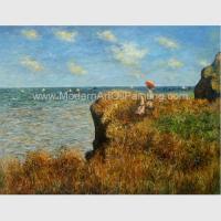 Китай Воспроизводство масла Клод Monet, прогулка скалы на масле Pourville на см холста 50 x 70 продается