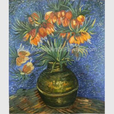 Cina Van Gogh Oil Paint Fritillaries in repliche di rame di un capolavoro del vaso in vendita