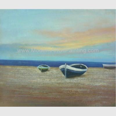 Chine Les bateaux décoratifs modernes le bateau de peinture à l'huile sur la peinture à l'huile d'acrylique et de plage à vendre