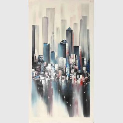 China Canvas het Decoratieve Moderne Acrylcityscape Schilderen voor Huis Te koop