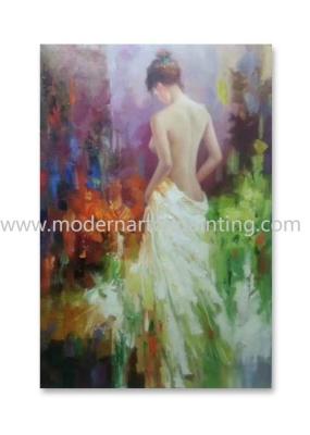 China Pintura femenina pintada a mano, pintura al óleo hermosa de la mujer en la lona para la decoración interior en venta